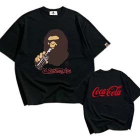 APE letter couple half-sleeved ape round neck print short-sleeved T-shirt(18 styles)-1805